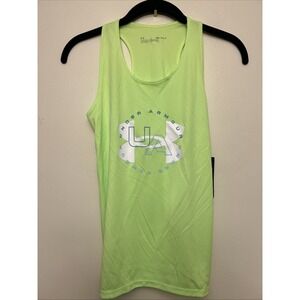 Under Armour girls loose tank Top, youth medium, neon green NEW
